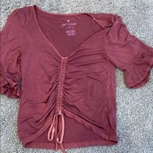 American eagle cropped shirt